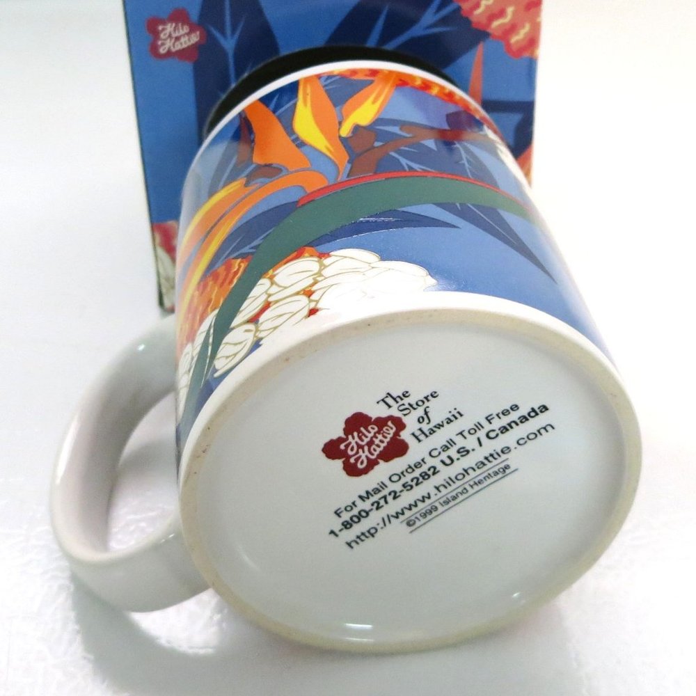 1999 Collectible Hilo Hattier Hawaii Bird Of Paradise Coffee Mug Island Heritage